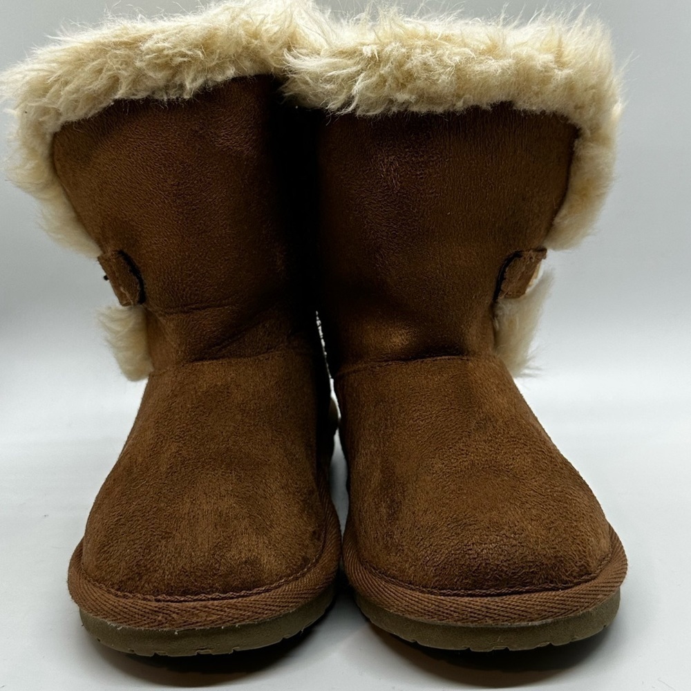 Toddler Girls Buckle Faux Suede Chalet Boots